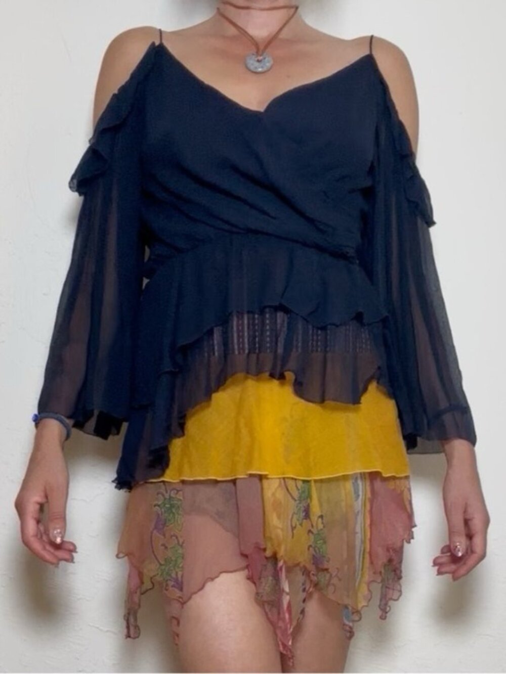 Y2K Paul Ropp y2k silk fairy skirt
